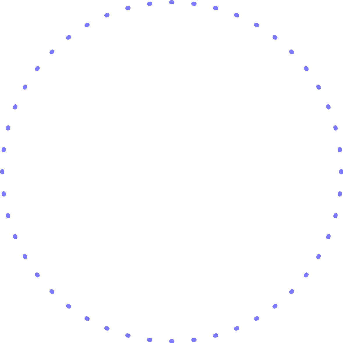 circle made by dots